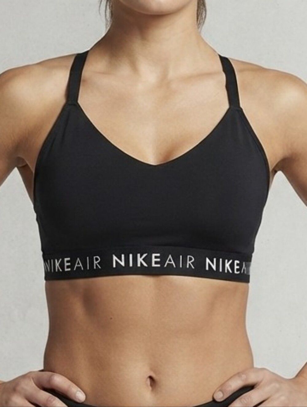 Nike Air Dri- Fit Black Racerback Sports Bralette XL Activewear Athletic Gym